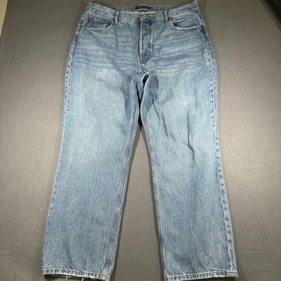 Aéropostale Denim - Aeropostale Curvy 90s Baggy Jeans Womens 18 Blue Light Wash High Rise Relaxed